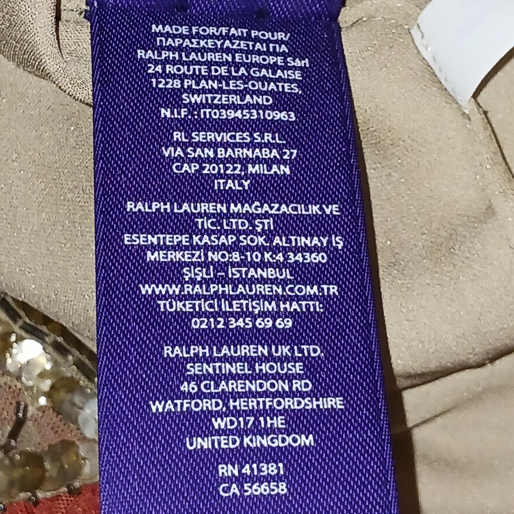LAUREN RALPH LAUREN PURPLE LABEL NOMITA SEQUIN/BEADS Embellished Midi Cocktail - Picture 16 of 16
